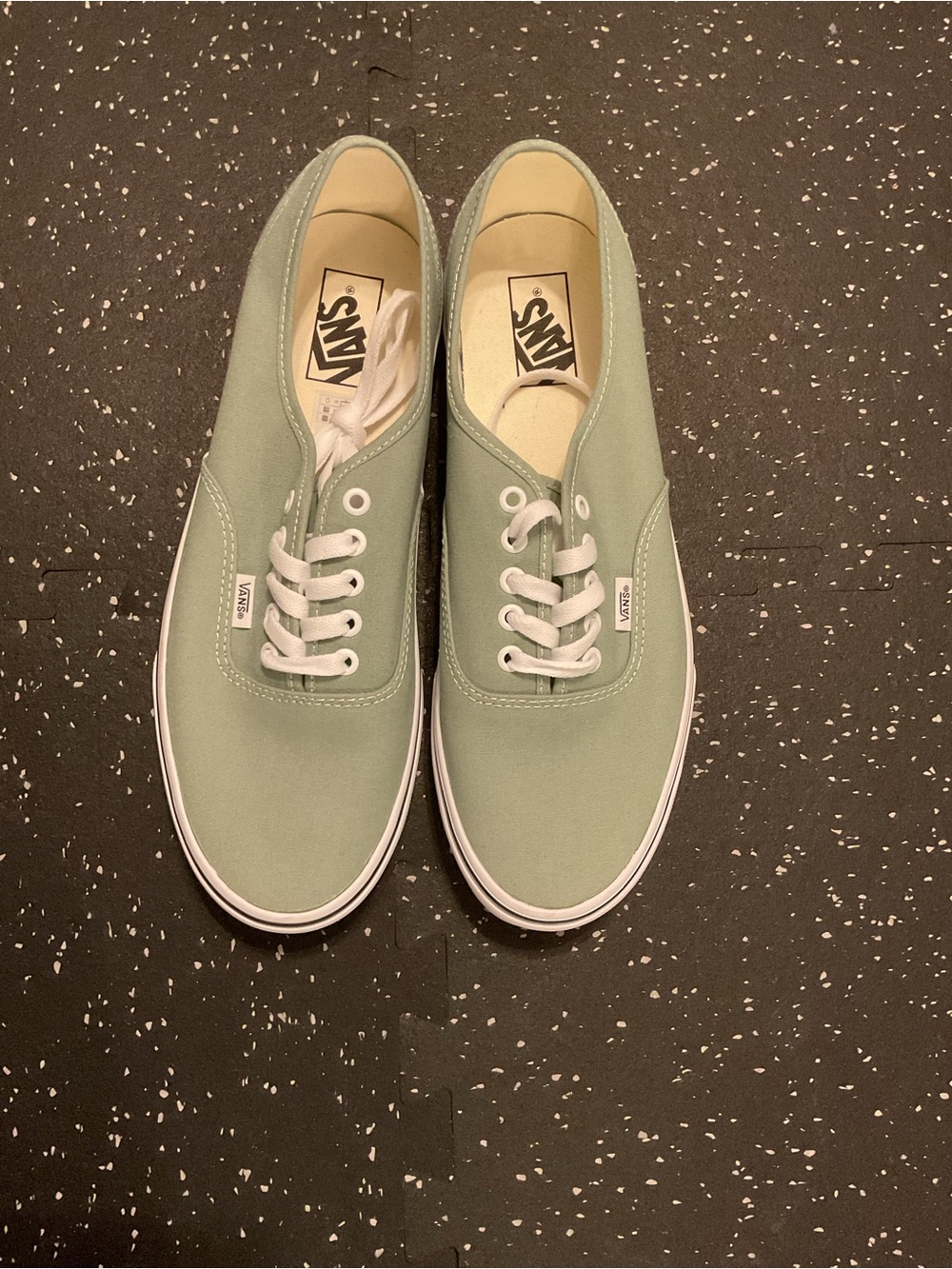 Vans Authentic Canvas Sneakers - Sage Green with White Trim